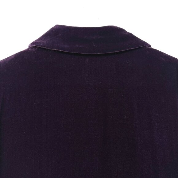 Rafaella Velvet Blazer Size 14 Purple Rayon Silk Luxury Womens Evening Jacket - Picture 6 of 6